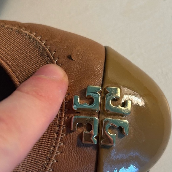 Tory Burch Ballerina Jolie Tan Slipper Flats - Picture 2 of 6